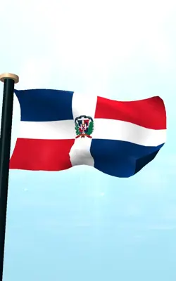 Dominican Republic Flag 3D Free android App screenshot 0