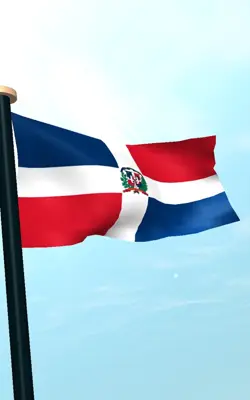 Dominican Republic Flag 3D Free android App screenshot 1